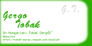 gergo tobak business card